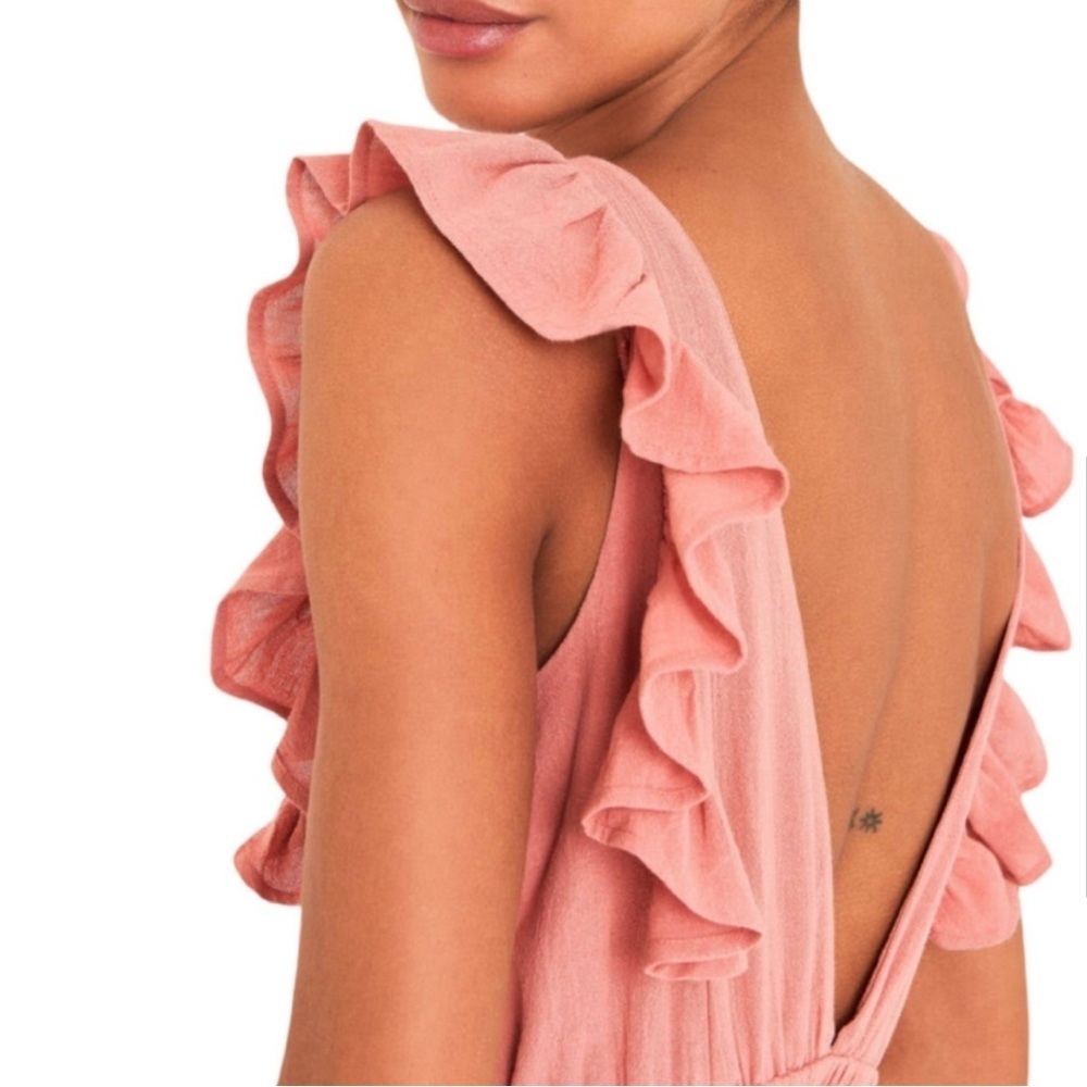 ba&sh Pink Ruffle Midi Dress - Picture 9 of 10